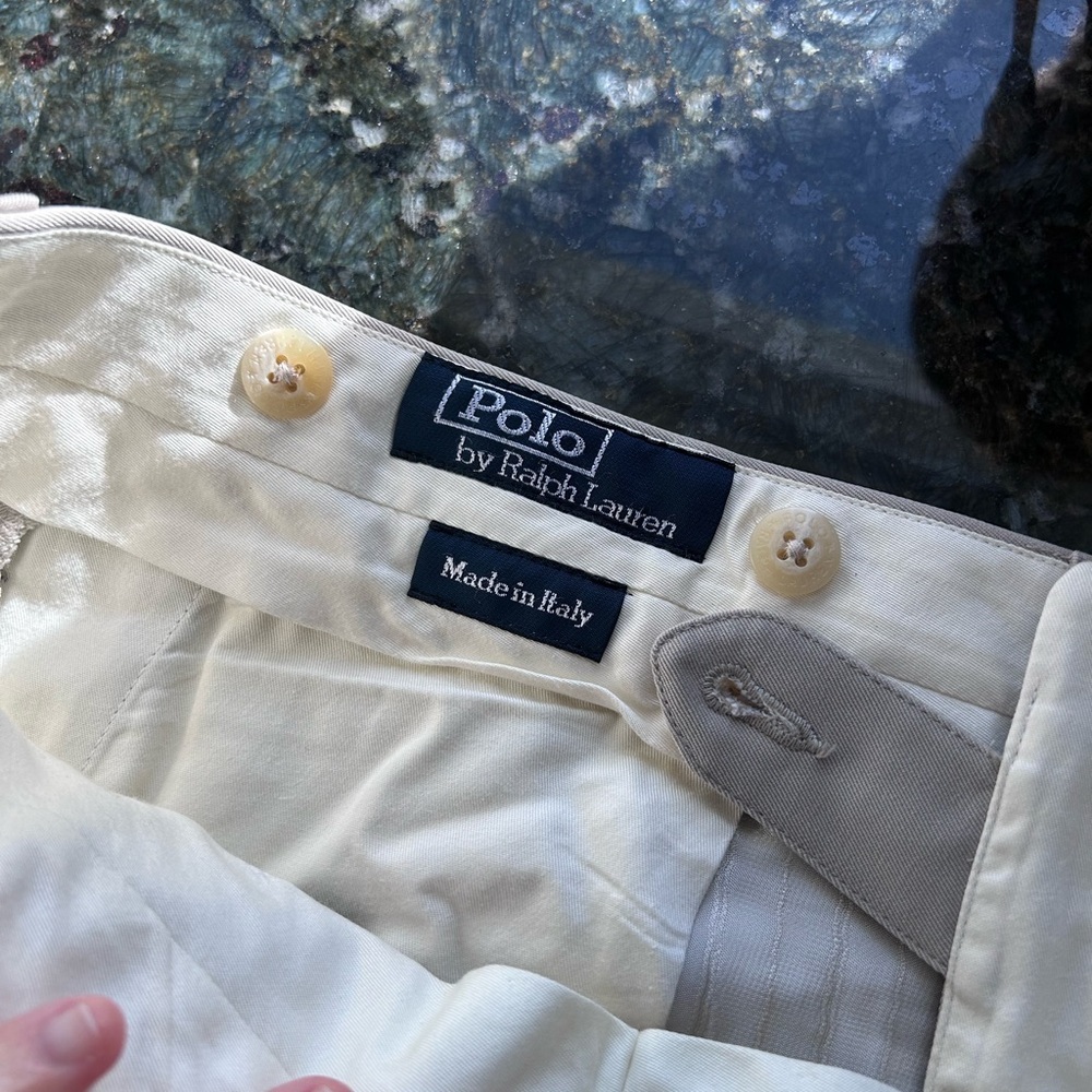 Vintage Polo Ralph Lauren pleated cuffed Extrafine Virgin Wool trousers. 38 6R - Picture 8 of 14